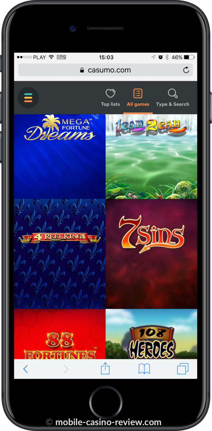 Mobile Casino Review - Casumo Casino - AllGamesMenu