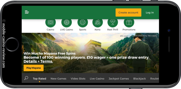 Mobile Casino Review - Mr Green - Game Selection - Mobile Lobby