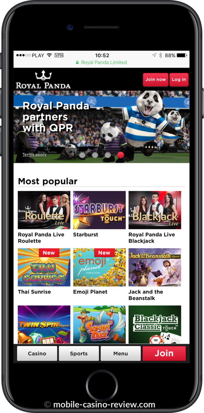 MobileCasinoReview_RoyalPanda_LobbyMobile