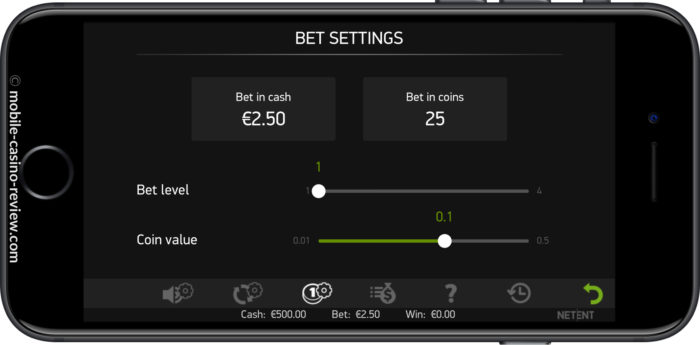 MobleCasinoReview MegaFortuneTouch Betting Values