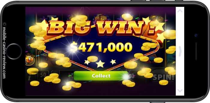 Big Win Screen on Mobile Slots - Mobile Casino Review