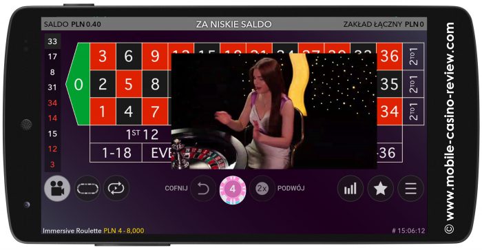 Mobile Roulette at Casino Energy - Live Dealer Table